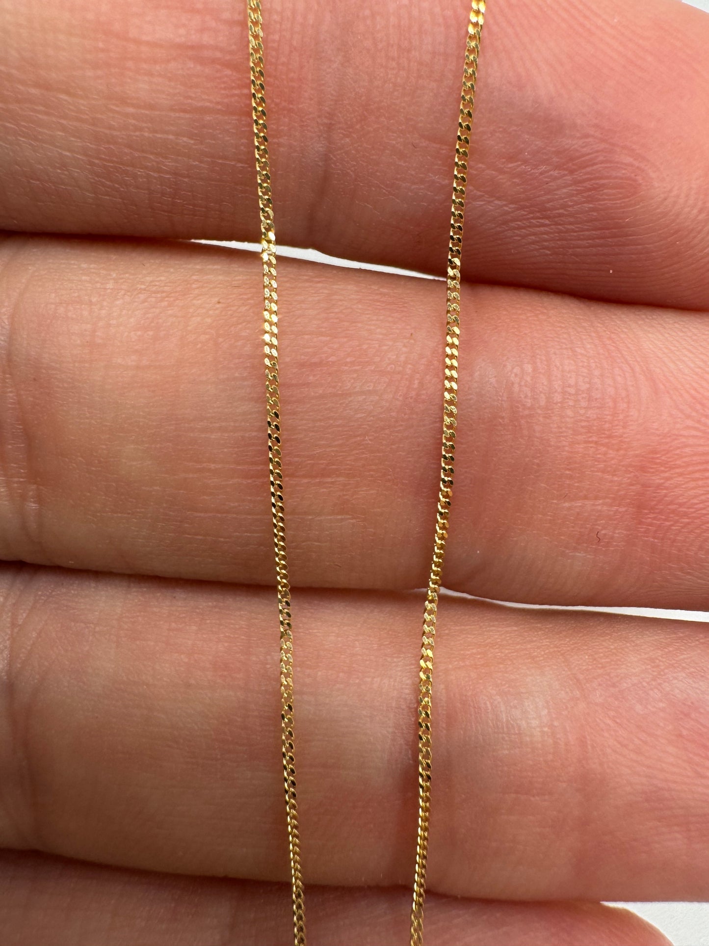9ct gold curb chain 60 18”