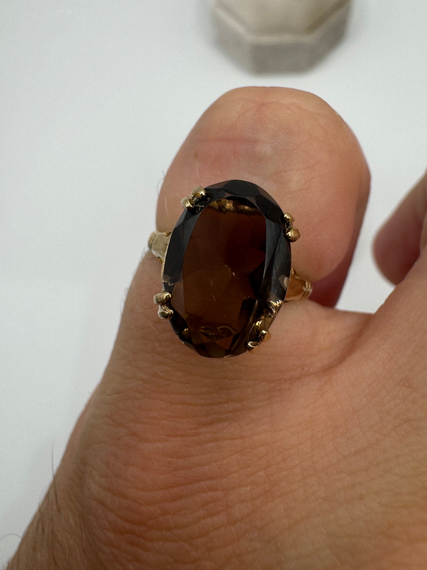 9ct gold Smokey quartz ring