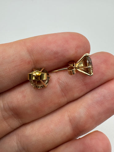 9ct gold quartz earrings