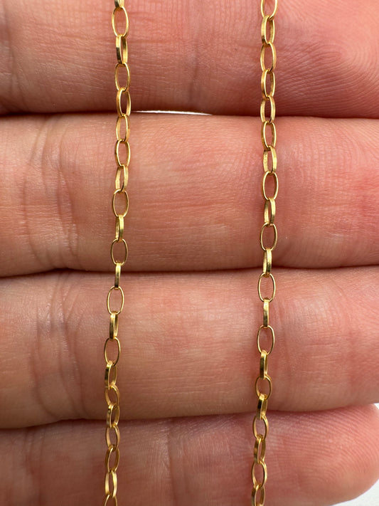 9ct gold belcher chain 59 18”