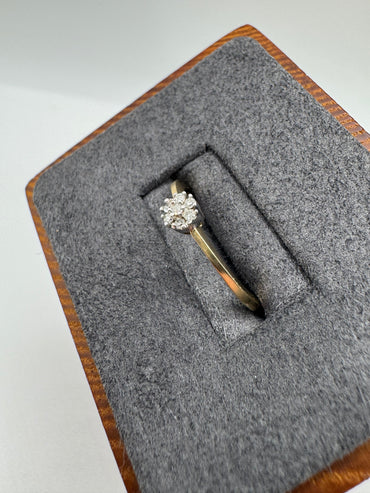 14ct gold diamond cluster ring