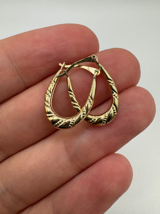 9ct gold creole earrings
