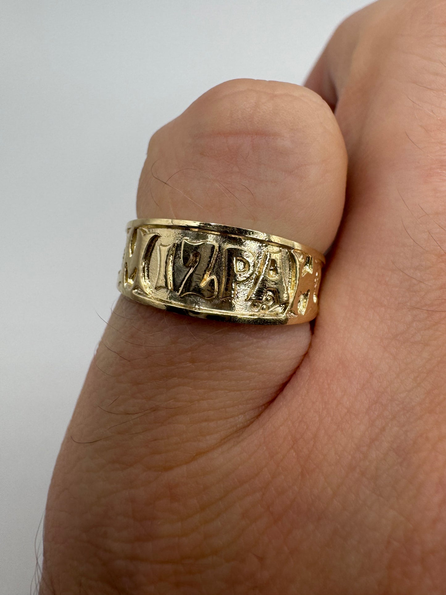 9ct gold mizpah ring