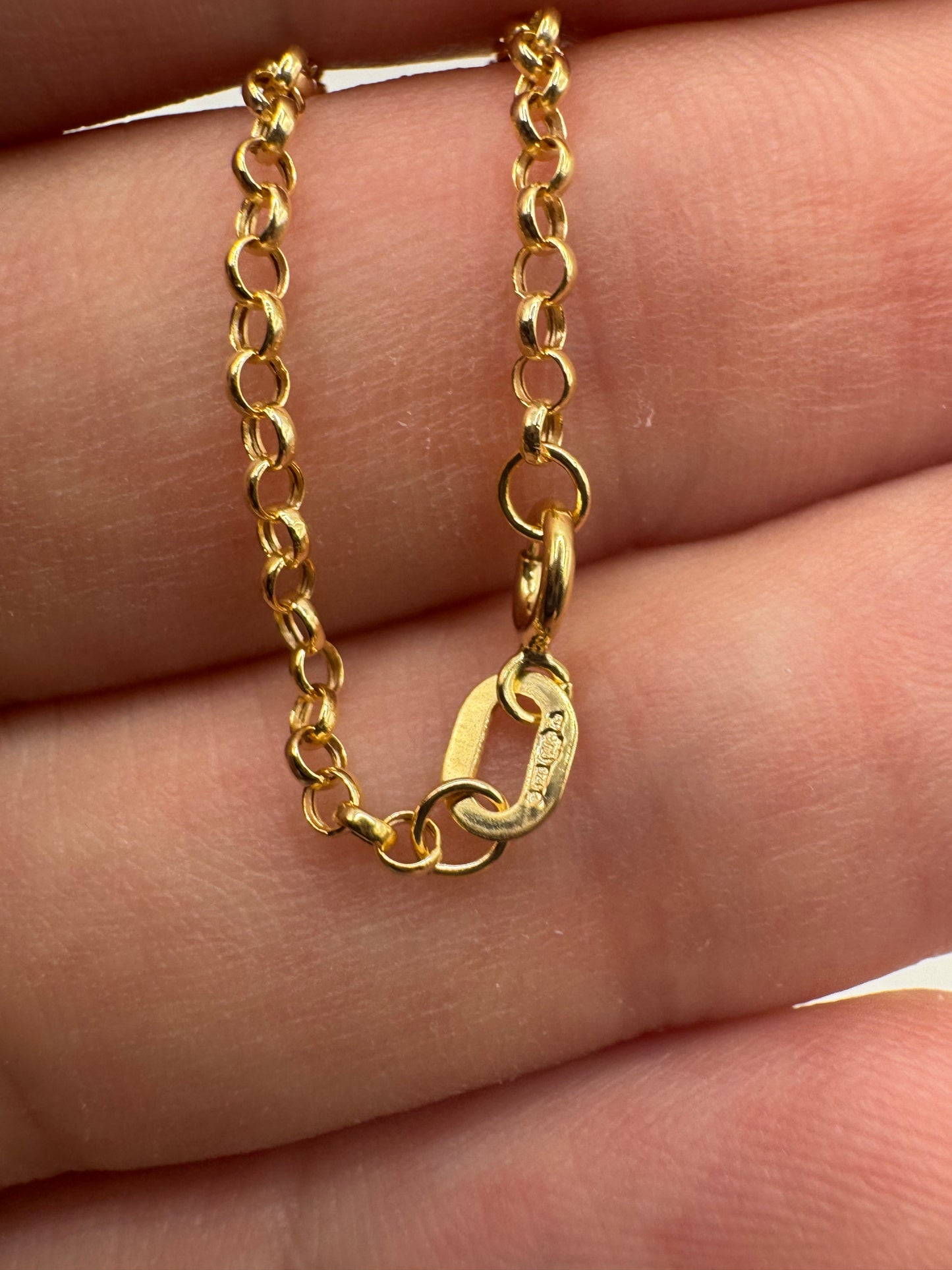 9ct gold belcher chain 34