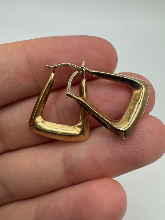 9ct gold creole earrings