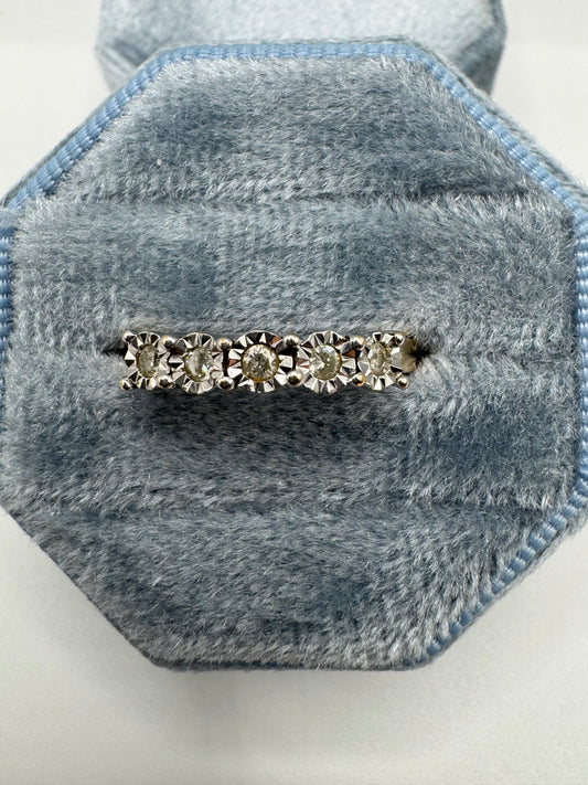 9ct gold diamond ring