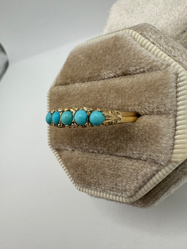 9ct gold turquoise ring