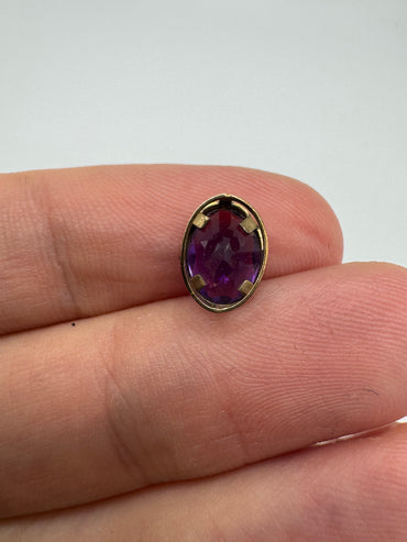 9ct gold amethyst pendant