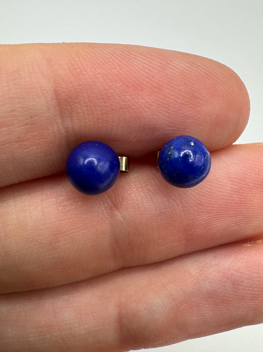9ct gold lapis lazuli earrings
