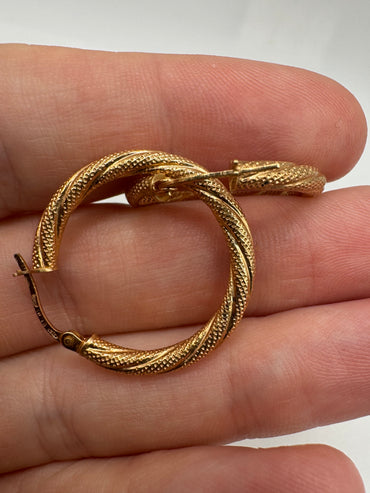 9ct gold creole earrings