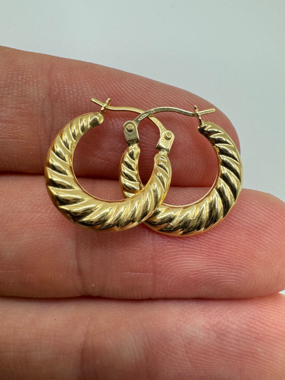 9ct gold Creole earrings