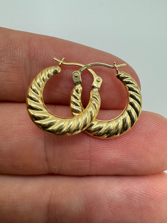 9ct gold Creole earrings