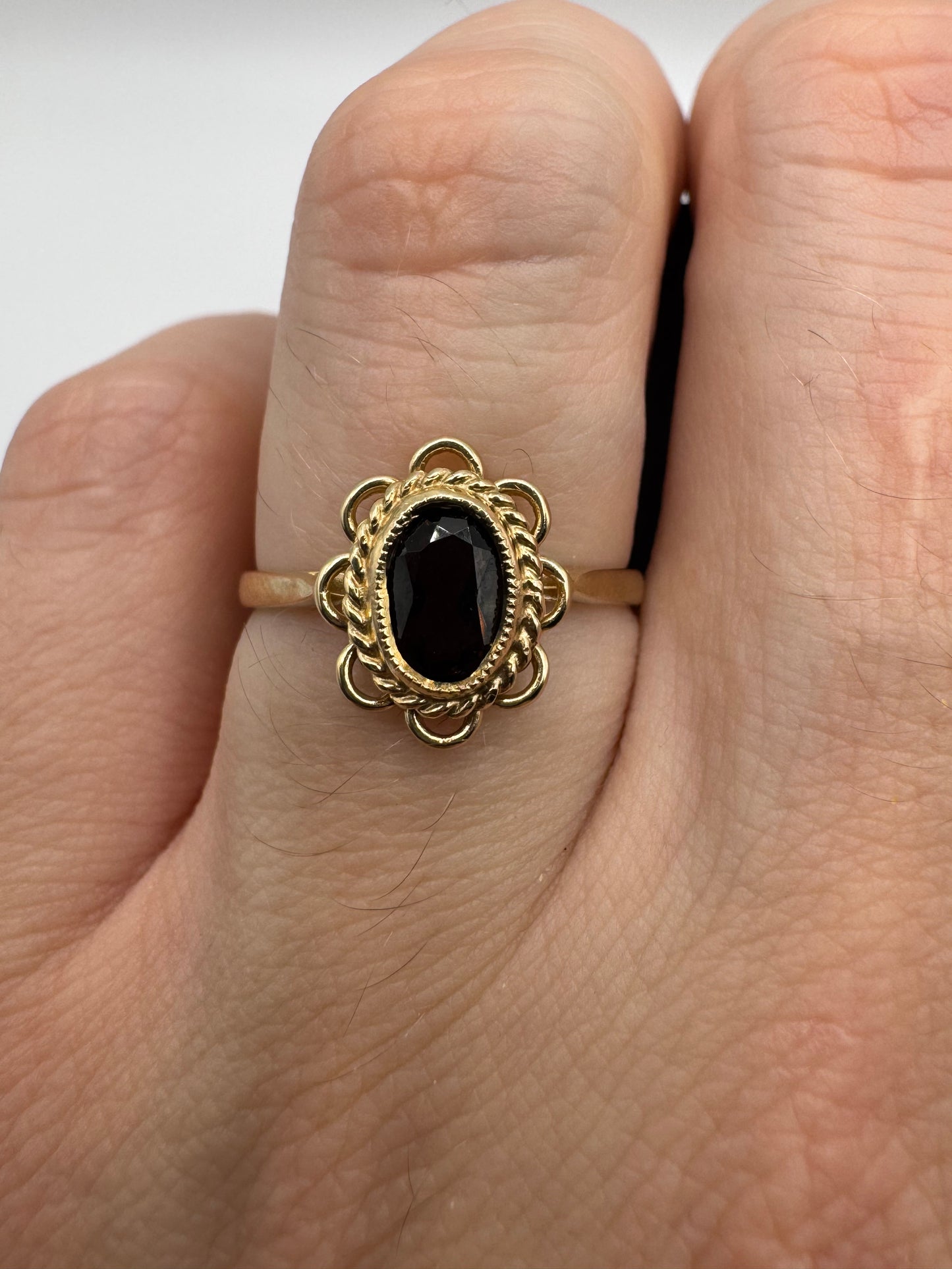 9ct gold Smokey quartz ring