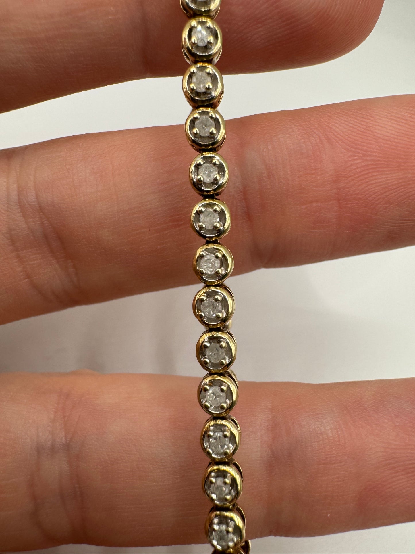 9ct gold diamond bracelet