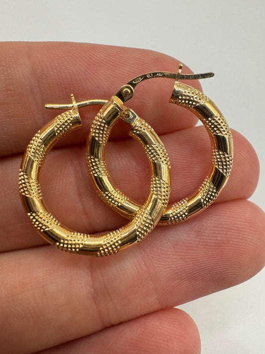9ct gold Creole earrings