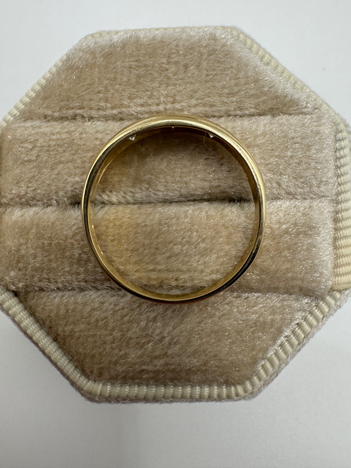 9ct gold blue topaz gypsy ring