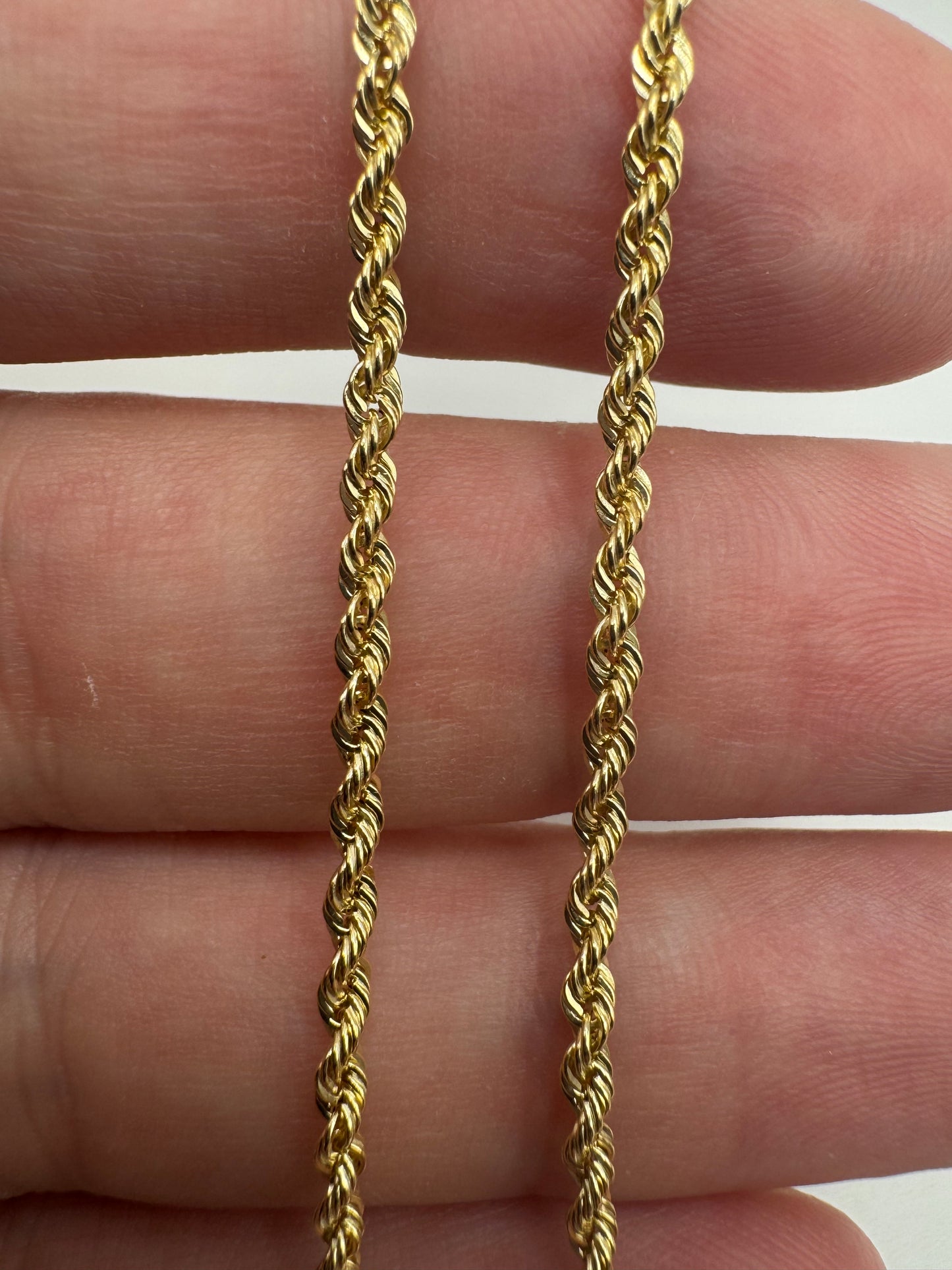 9ct gold rope chain 44