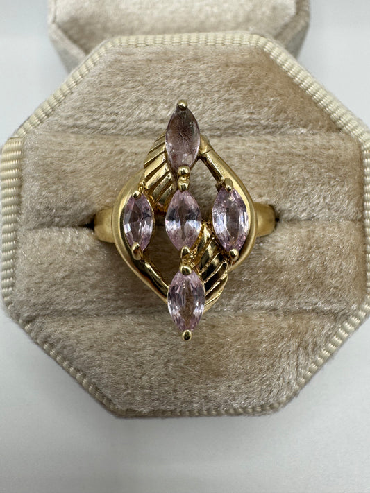 9ct gold kunzite ring