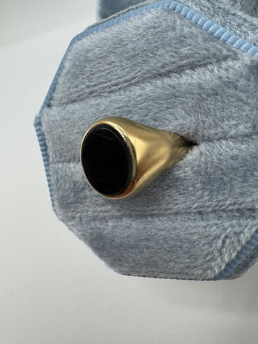 9ct gold onyx signet ring