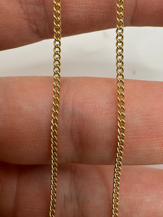 9ct gold chain 1 18”