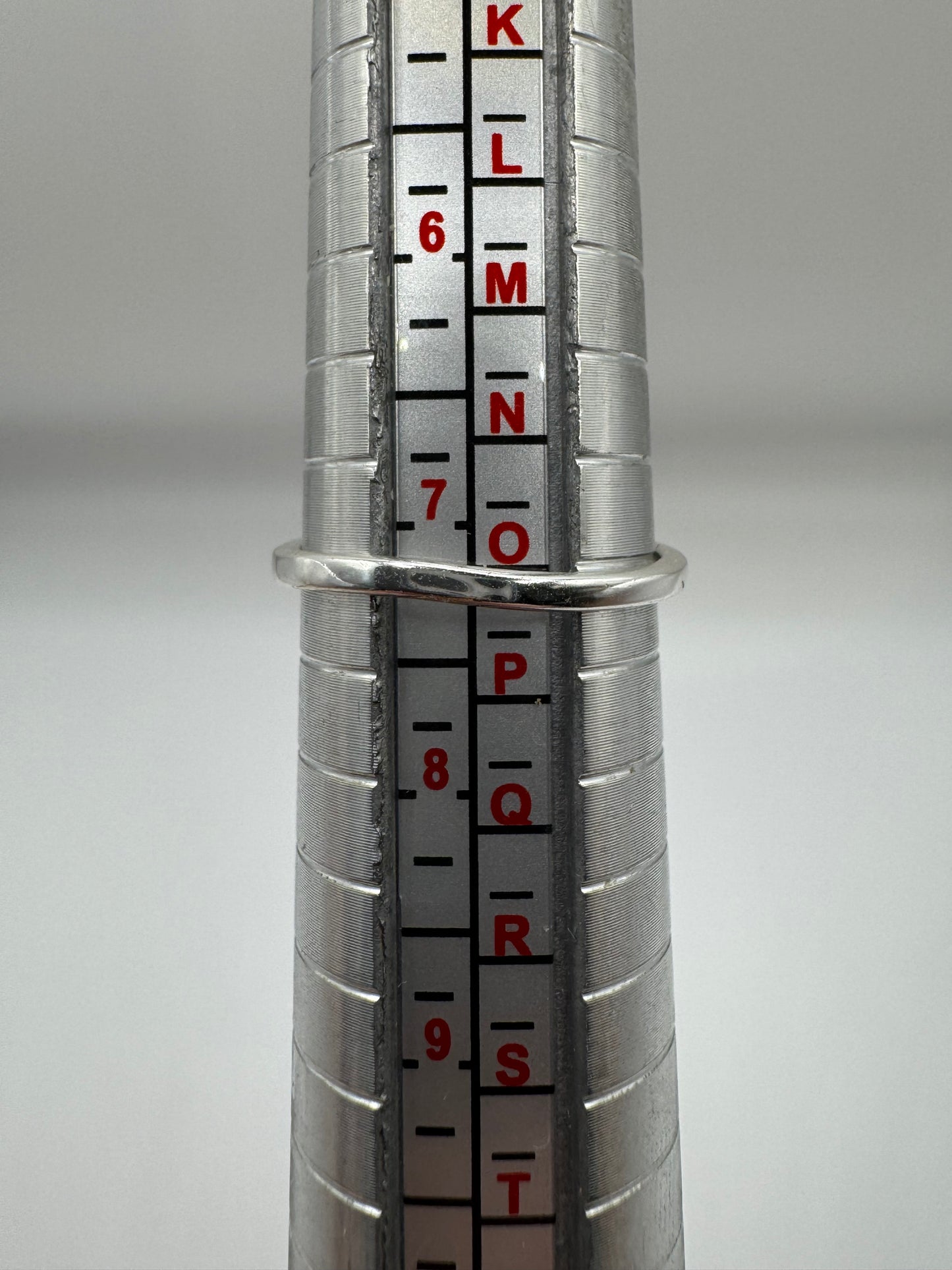 Silver rose quartz ring (7.25-O)