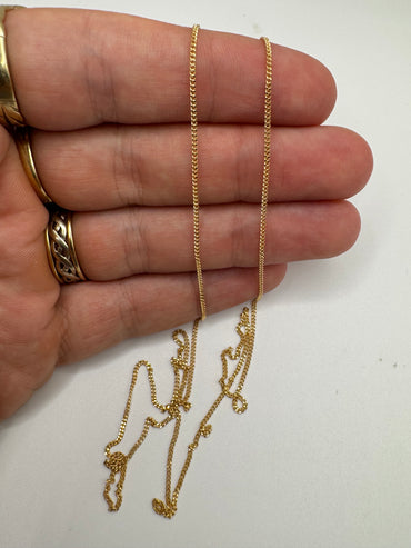 9ct gold curb chain 52 22”