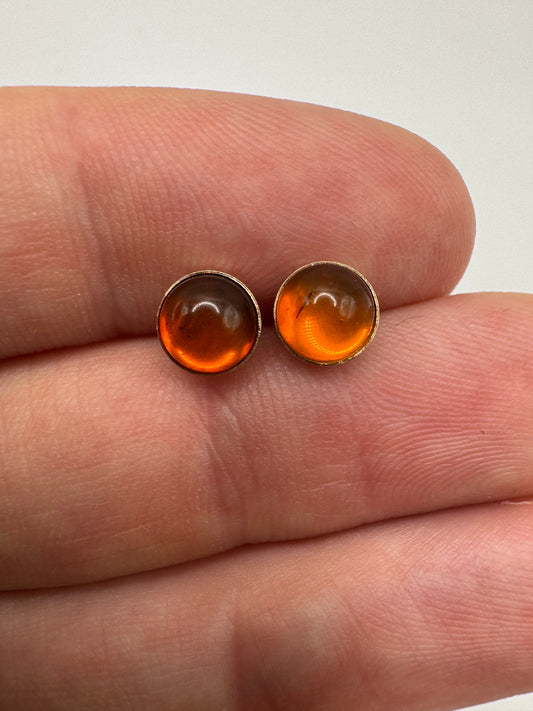 9ct gold amber earrings