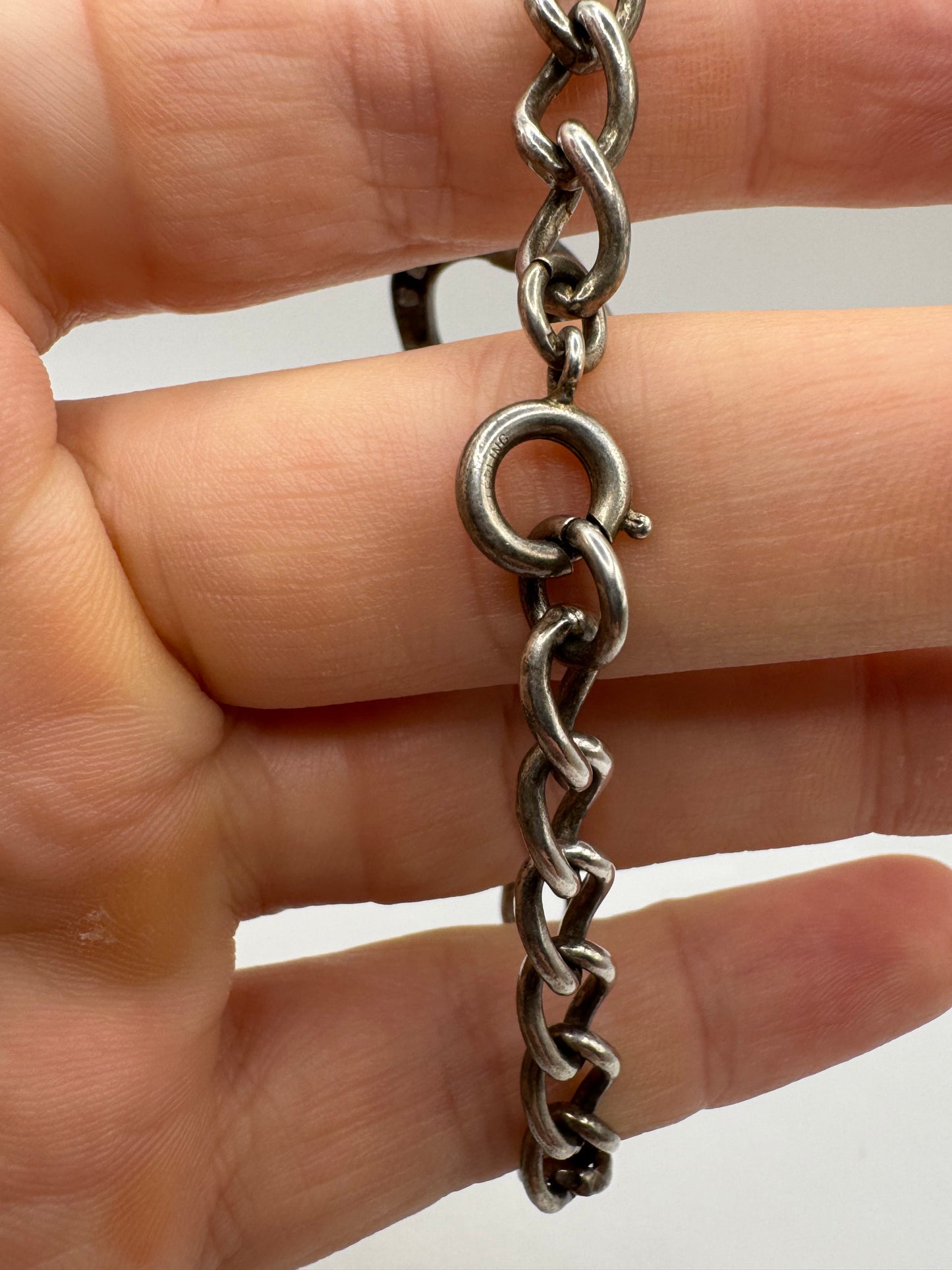 Silver charm bracelet