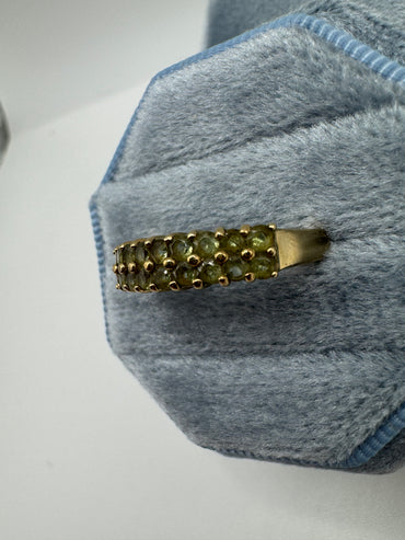 9ct gold quartz cluster ring