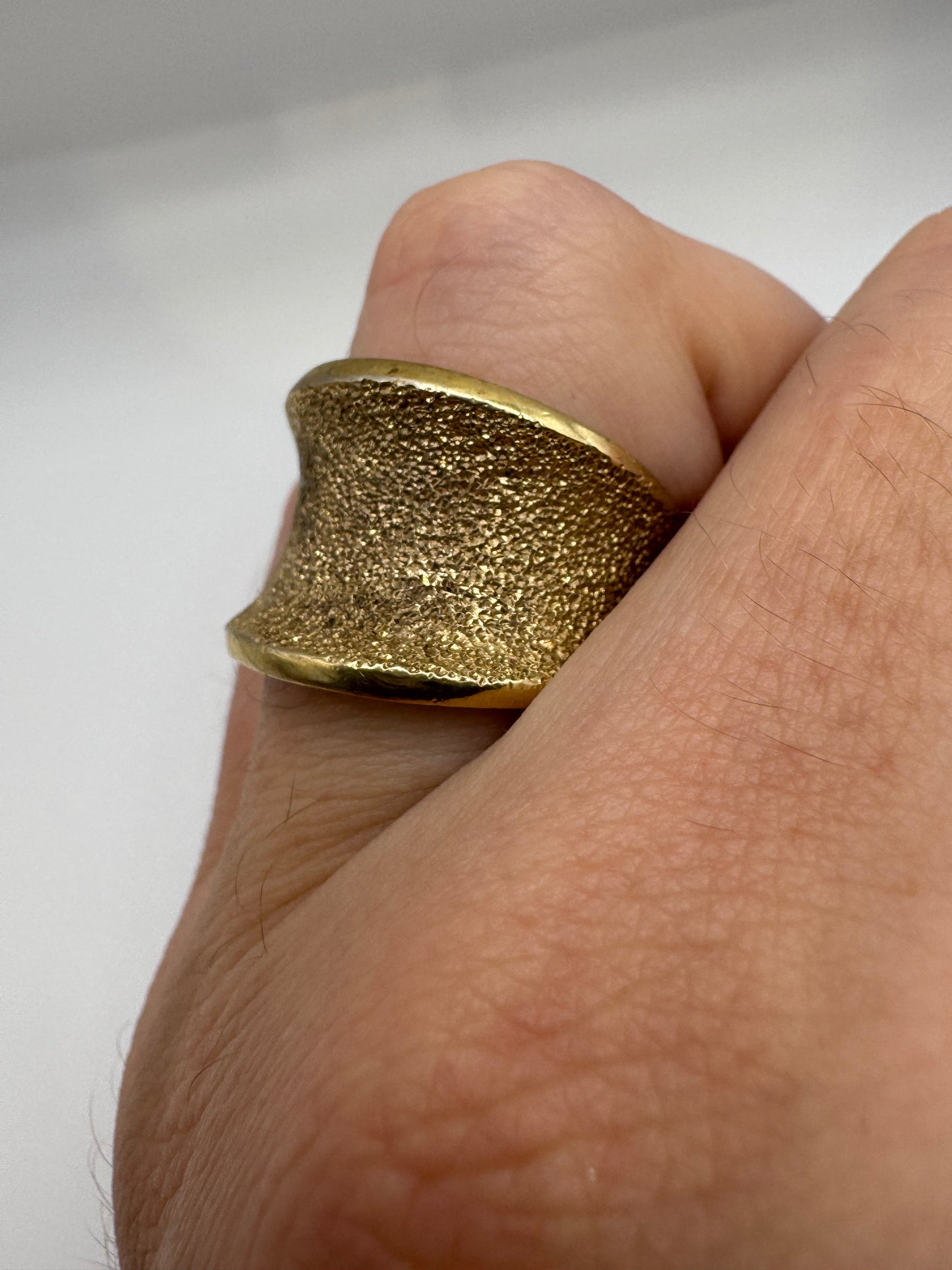 Silver glitter effect ring (7.5/O1/2)