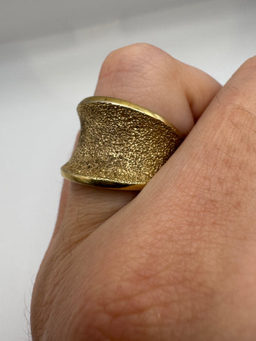 Silver glitter effect ring (7.5/O1/2)