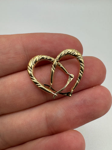 9ct gold creole earrings