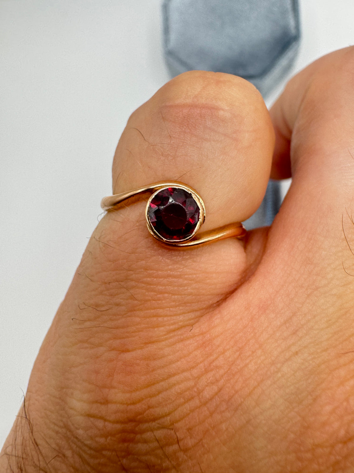 9ct rose gold tourmaline ring