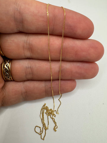 9ct gold curb chain 60 18”