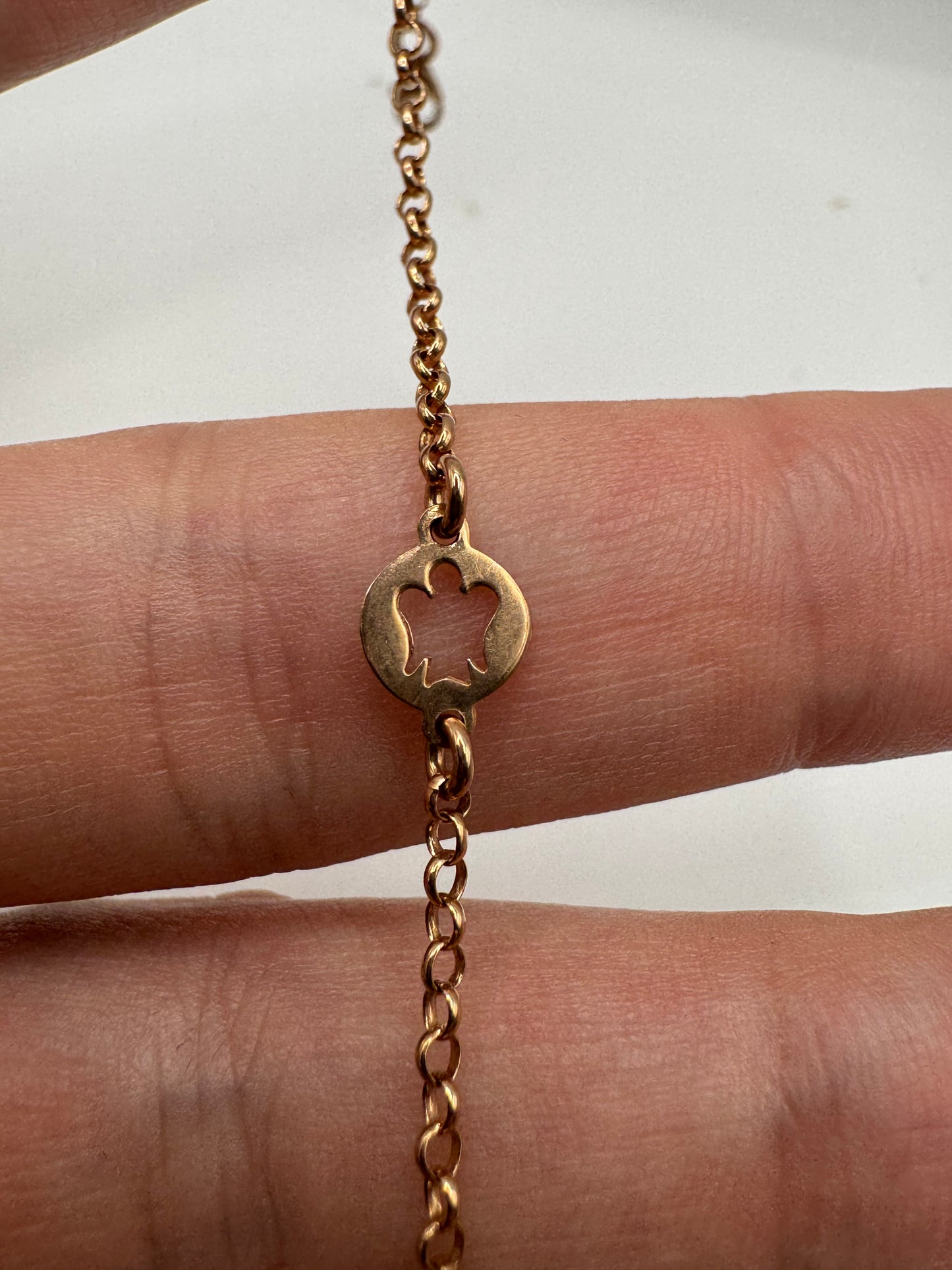 9ct rose gold angel bracelet