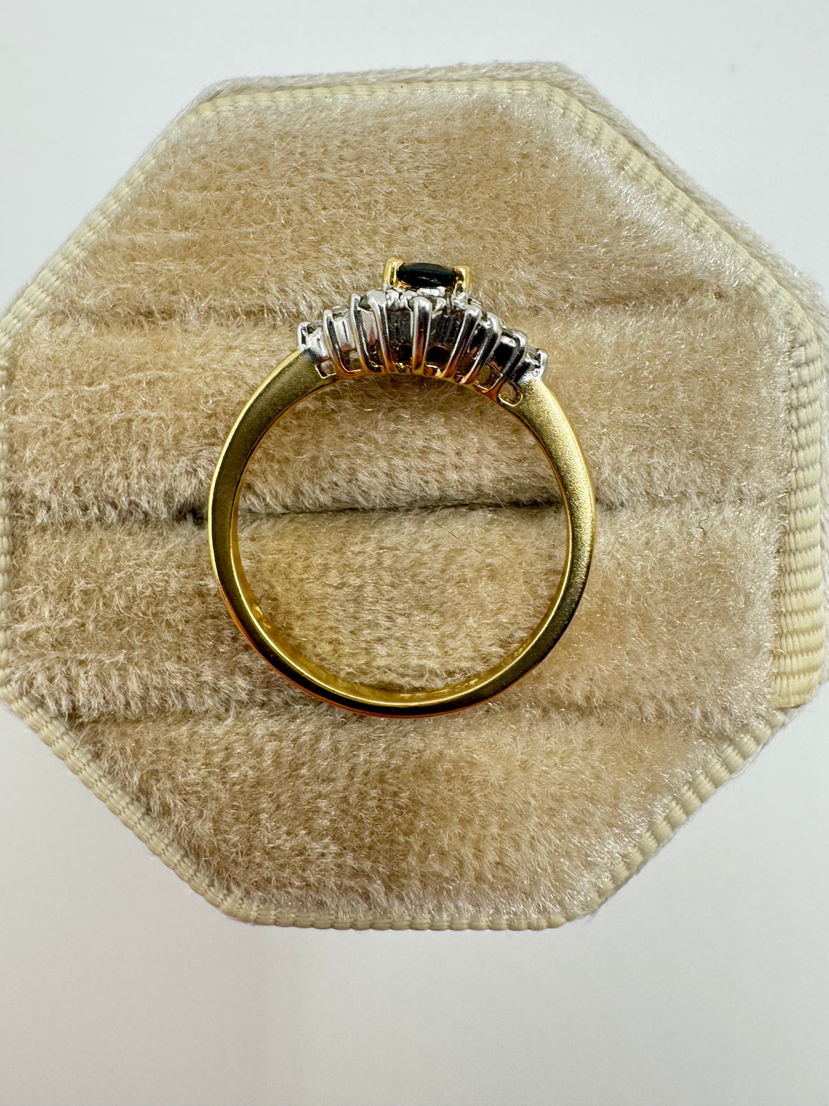 9ct gold sapphire and diamond ring