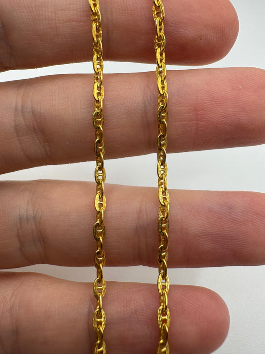 9ct gold mariner link chain 18 (18”)