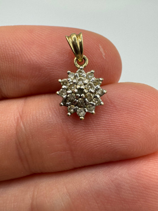 9ct gold 0.25ct diamond pendant