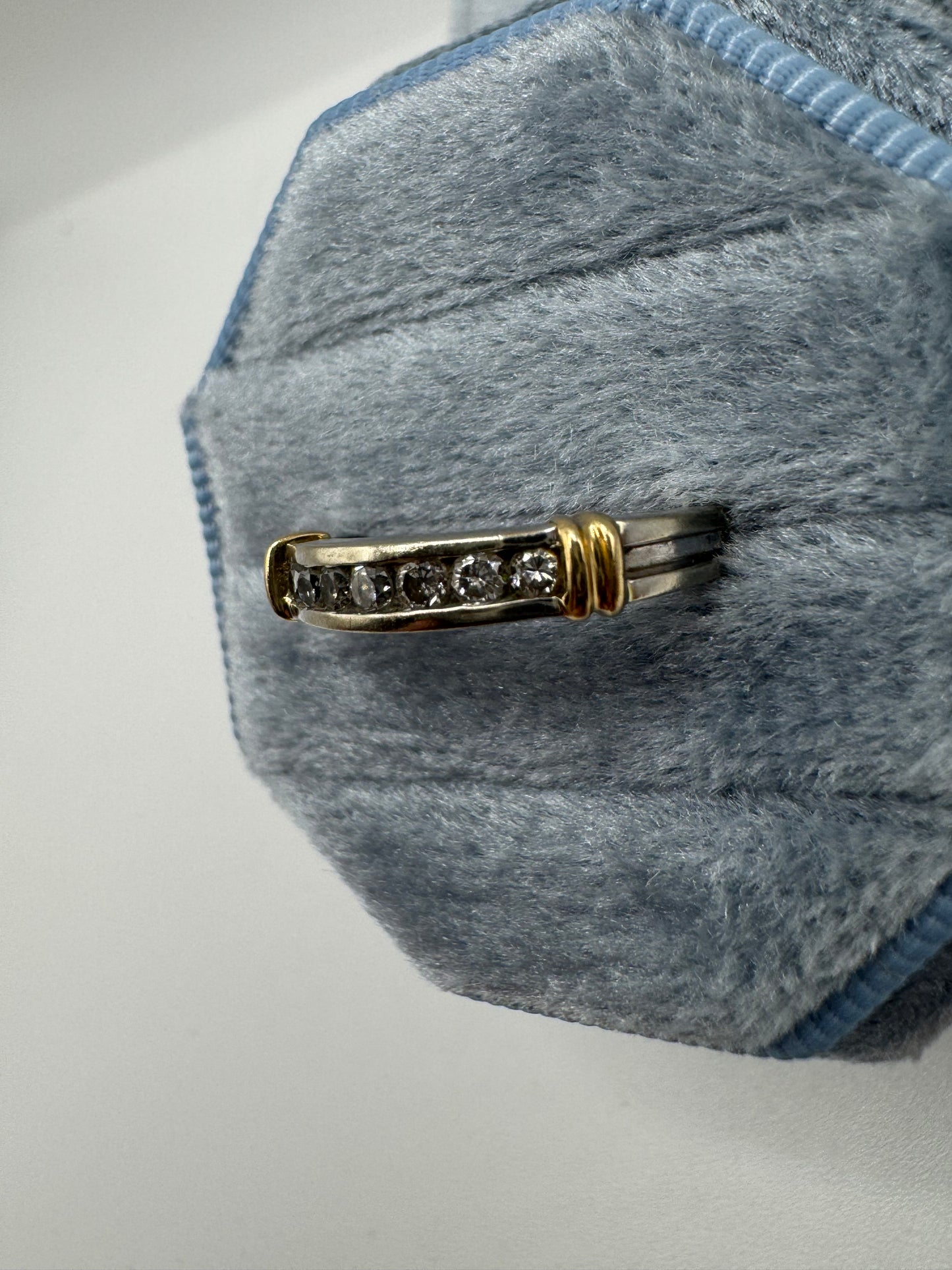 9ct bi-coloured gold 25 point diamond ring