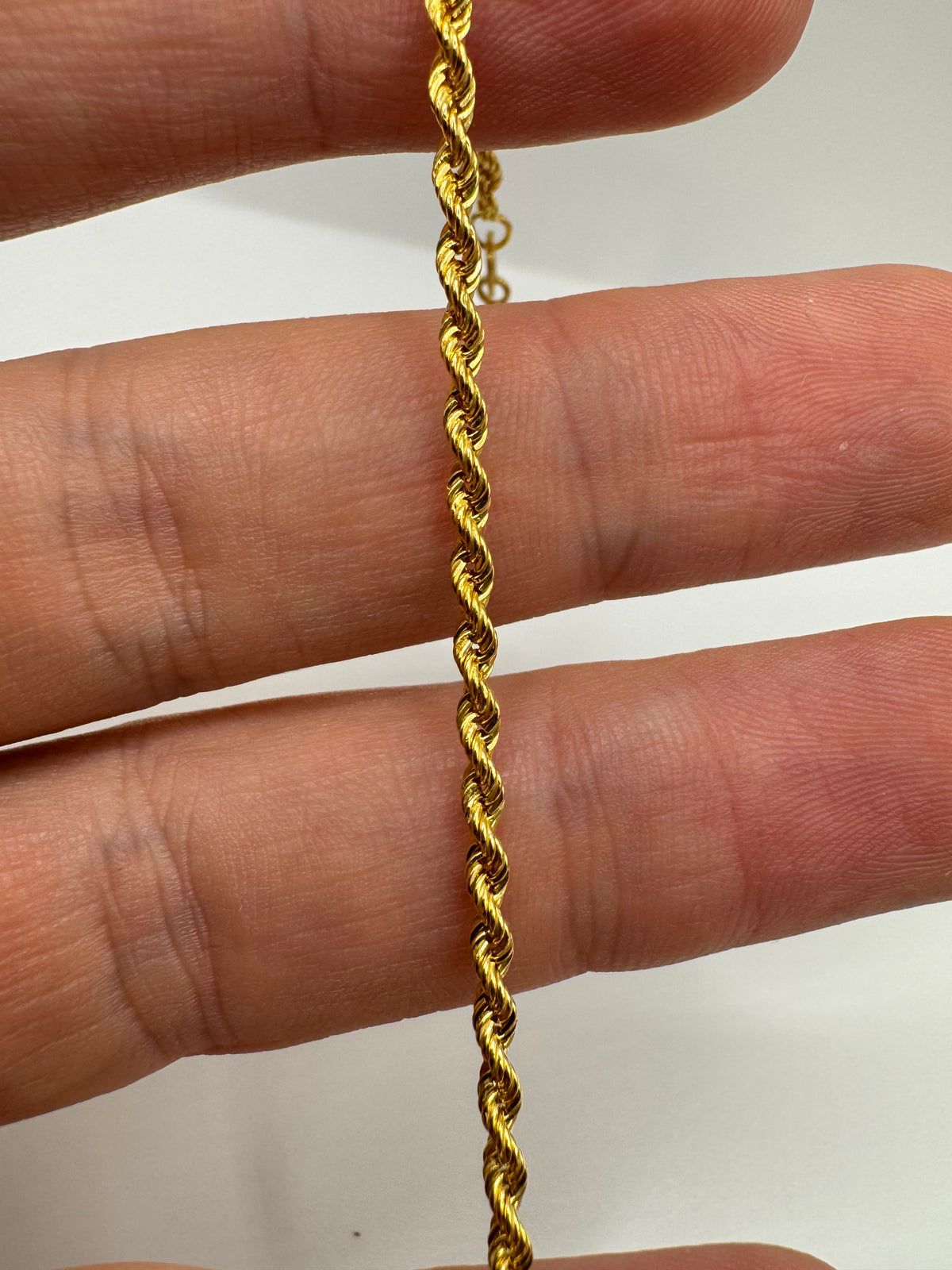 9ct gold rope bracelet