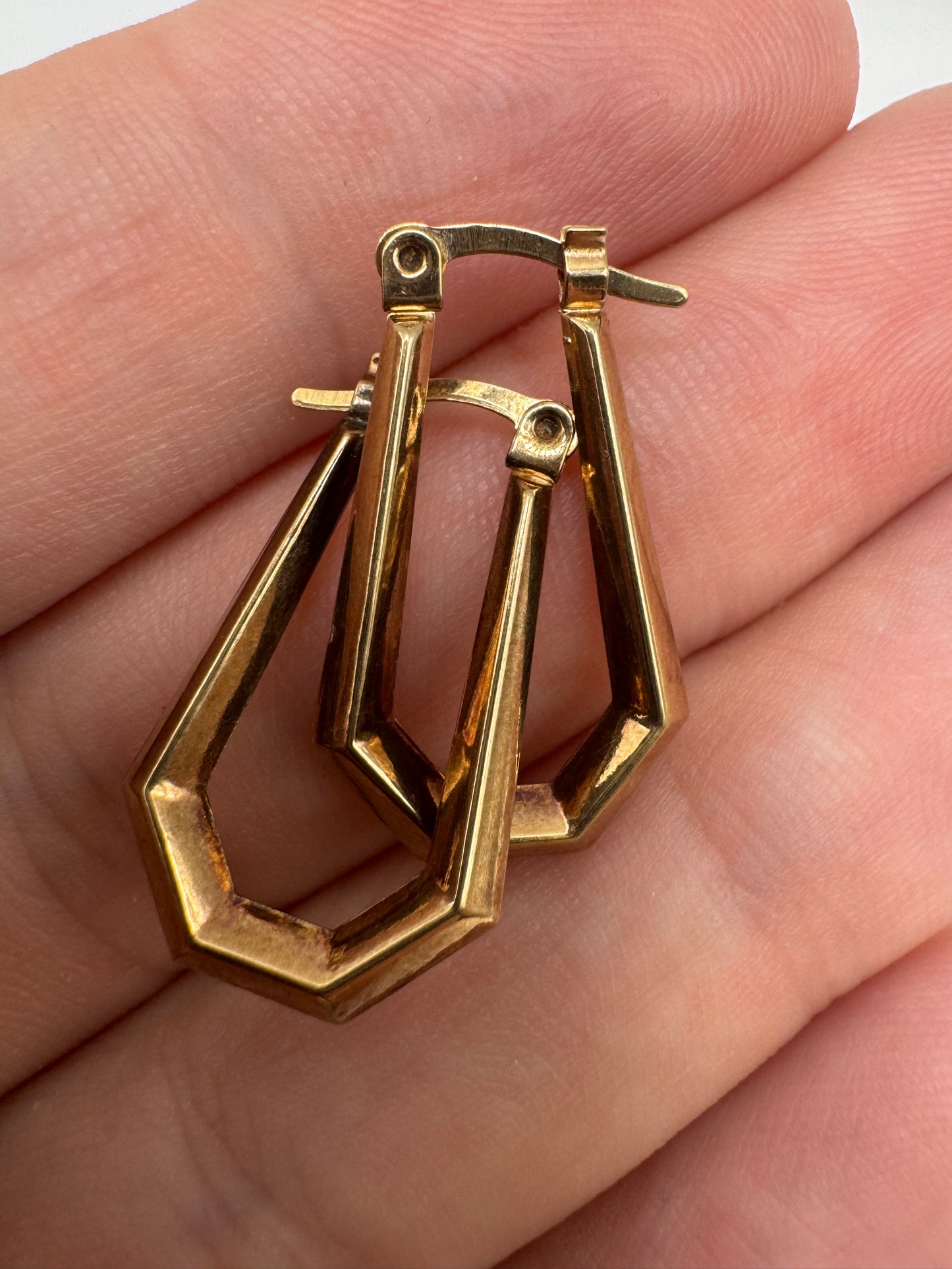 9ct gold creole earrings