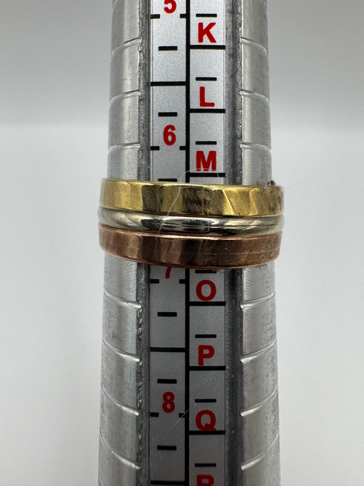 9ct tri-gold band
