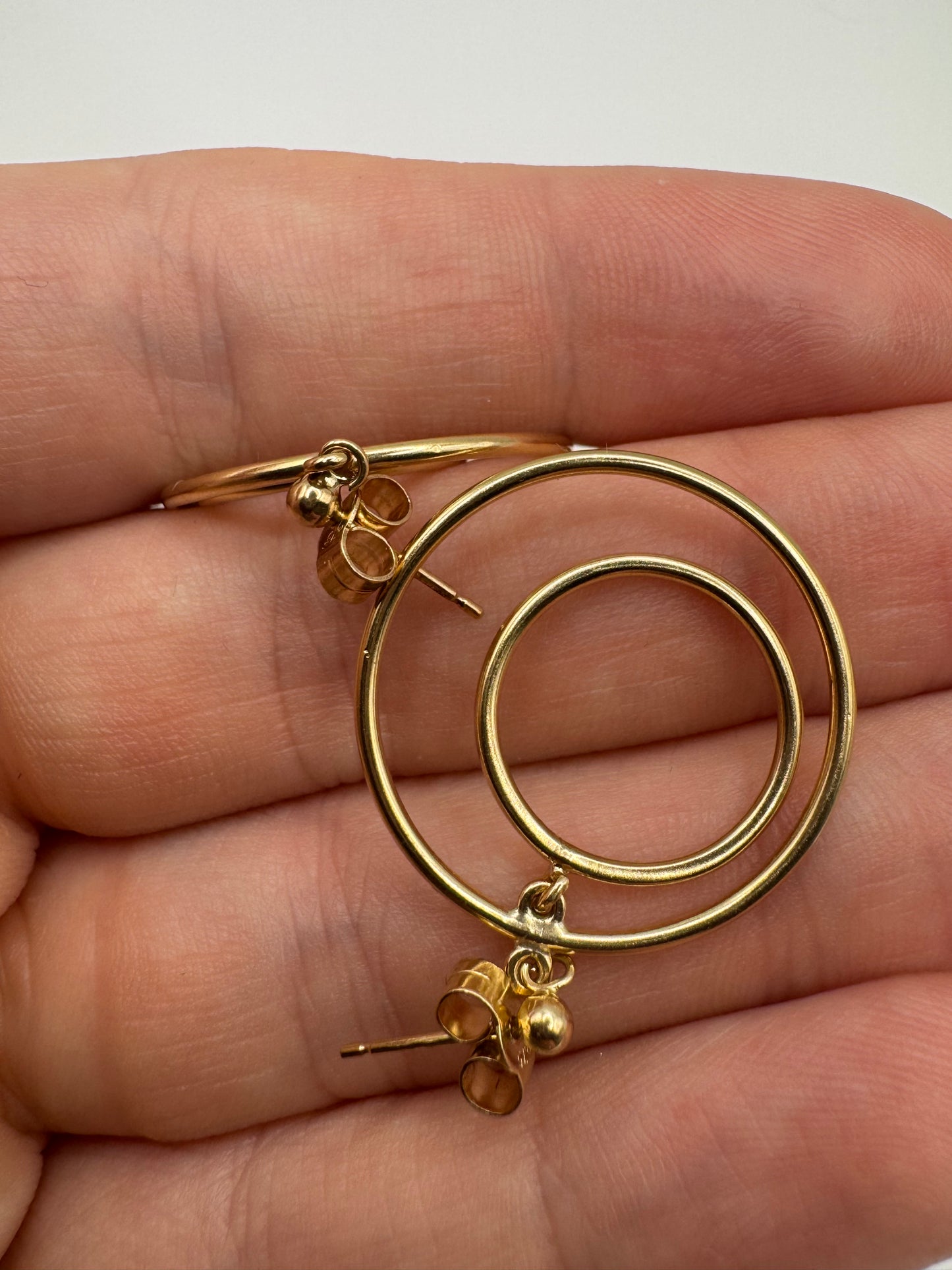 9ct gold dangle earrings