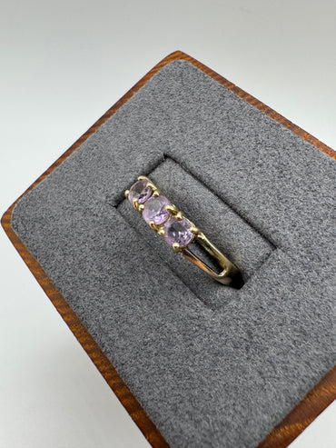 9ct gold amethyst ring