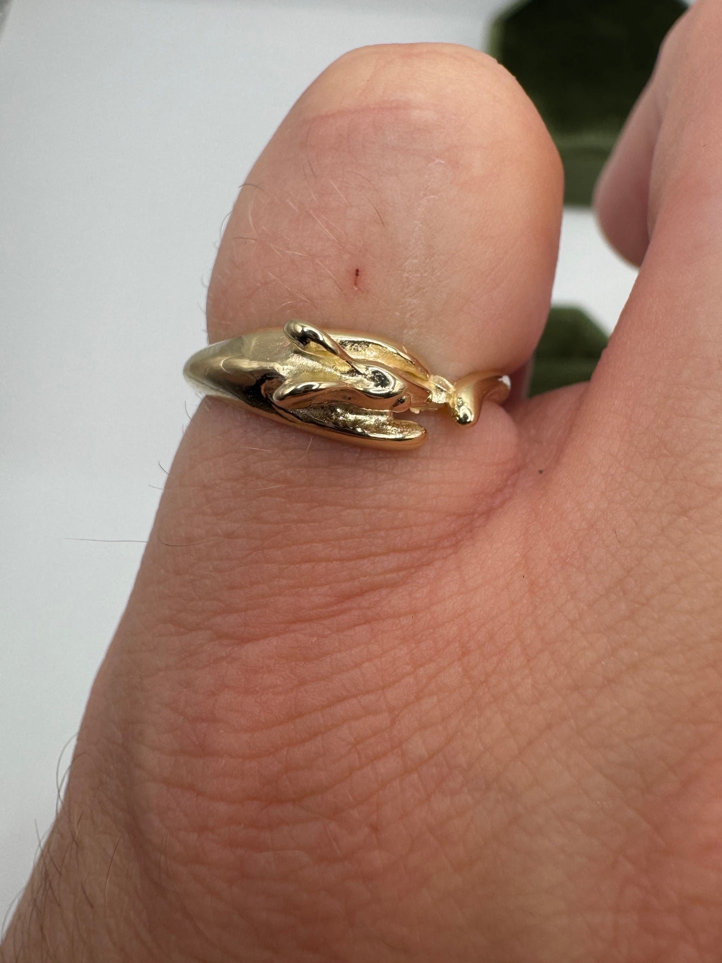 9ct gold mouse ring