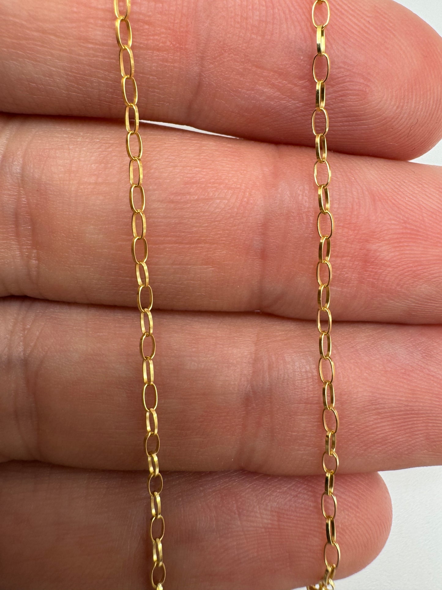 9ct gold belcher chain 57 22”