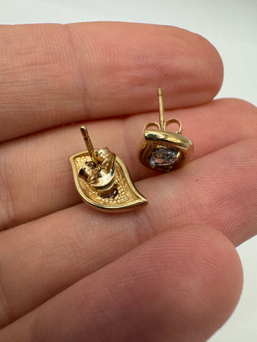 9ct gold topaz earrings