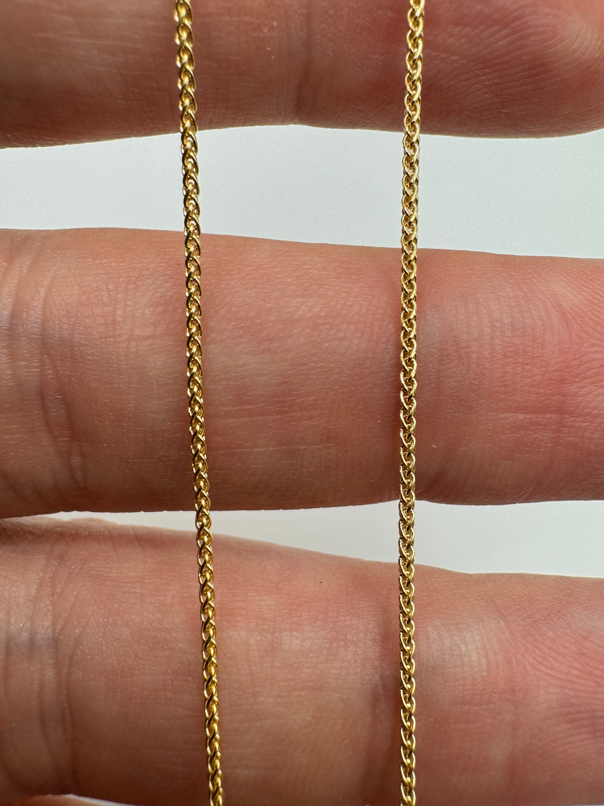 9ct gold double spiga chain 30 20”