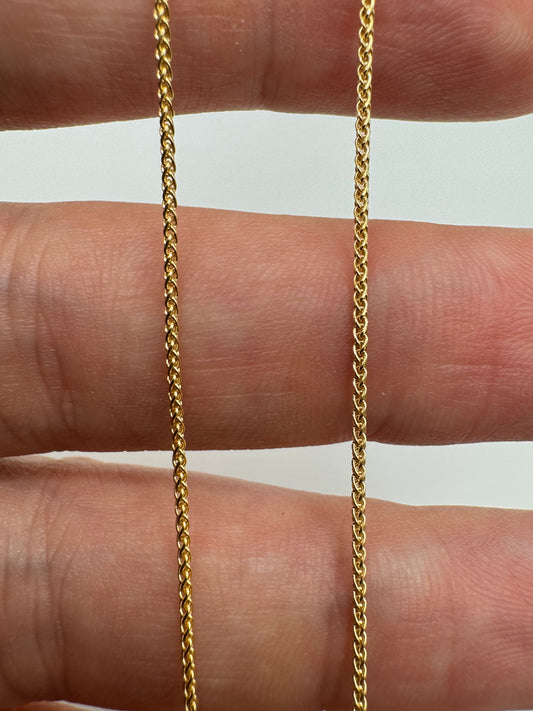 9ct gold double spiga chain 30 20”