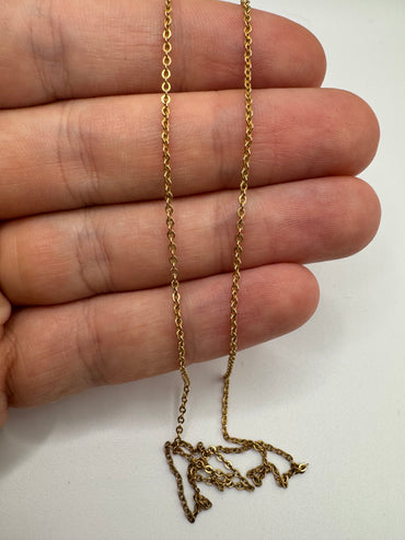 9ct gold chain 7 (16”)